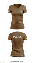 POLICE CRIMINAL INVESTIGATIONS DIVISION 56633419 Women's Short Sleeve V-neck Shirt - 2