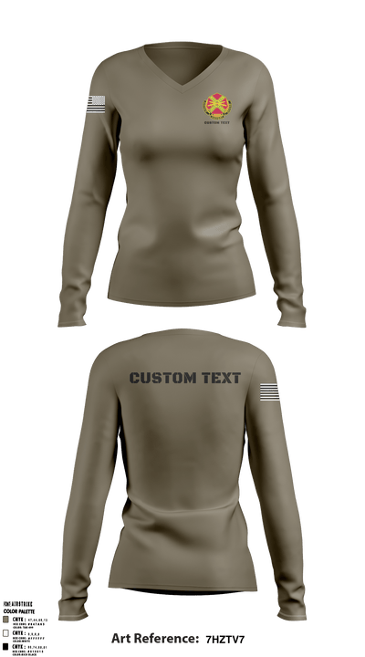 USAG Fort Sill 33635328 Women's Long Sleeve V-neck Shirt - 52