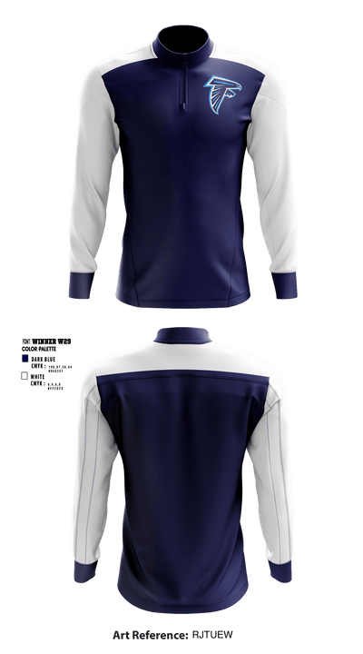 Bertie High School Cheer 80962560 Quarter Zip Jacket - 1