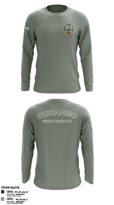 Durango Fire Protection District 71199400 Long Sleeve Performance Shirt - 5