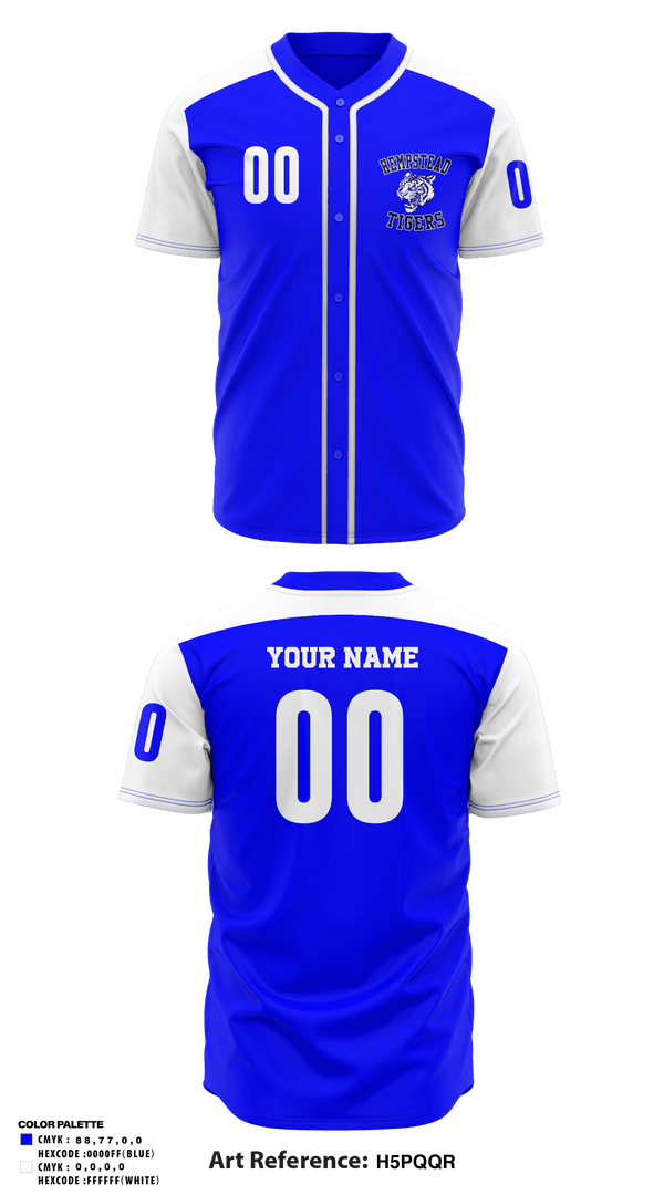 Full Button Baseball Jersey, Hempstead High School Baseball, Baseball, Teamtime, Team time, sublimation, custom sports apparel, team uniforms, spirit wear, spiritwear, sports uniforms, custom shirts, team store, custom team store, fundraiser sports, apparel fundraiser