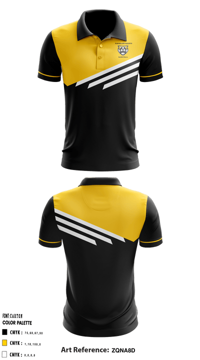 Cleveland Heights High School Basketball 90373004 Short Sleeve Performance Polo - 3