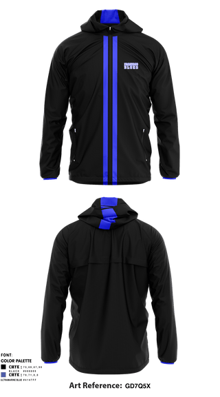 Windbreaker, Fagatogo Blues, Men's Soccer, Teamtime, Team time, sublimation, custom sports apparel, team uniforms, spirit wear, spiritwear, sports uniforms, custom shirts, team store, custom team store, fundraiser sports, apparel fundraiser