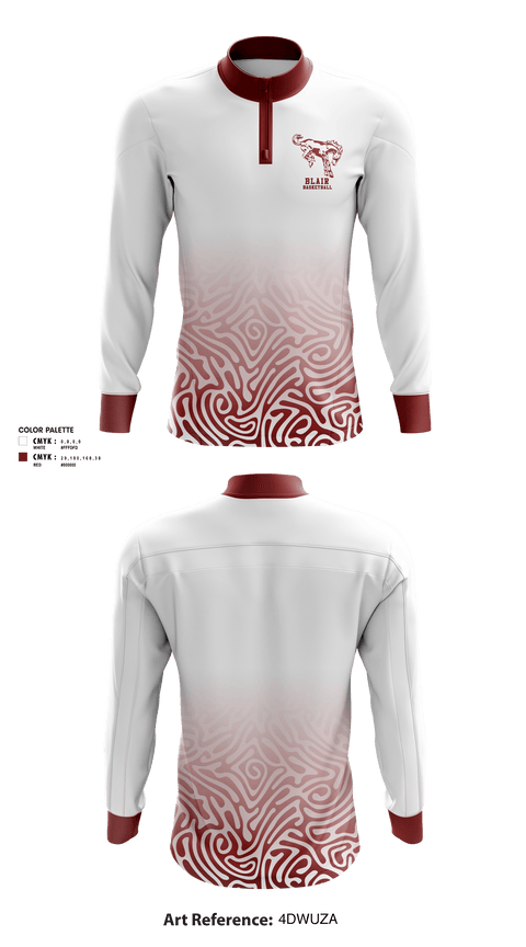 Quarter Zip Jacket, Blair Public High School Basketball, Men's Basketball, Teamtime, Team time, sublimation, custom sports apparel, team uniforms, spirit wear, spiritwear, sports uniforms, custom shirts, team store, custom team store, fundraiser sports, apparel fundraiser