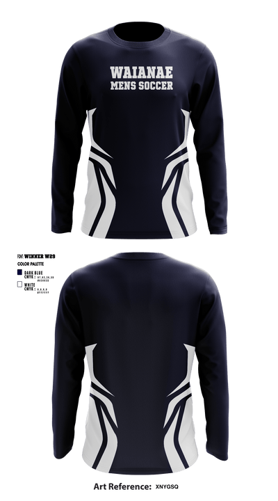 Waianae High School Soccer 19913139 Long Sleeve Performance Shirt - 1