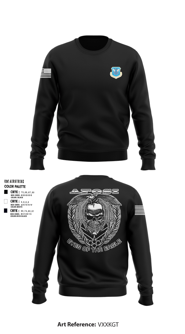 Crew Neck Sweatshirt, DET 201 OSI, Air Force, Teamtime, Team time, sublimation, custom sports apparel, team uniforms, spirit wear, spiritwear, sports uniforms, custom shirts, team store, custom team store, fundraiser sports, apparel fundraiser