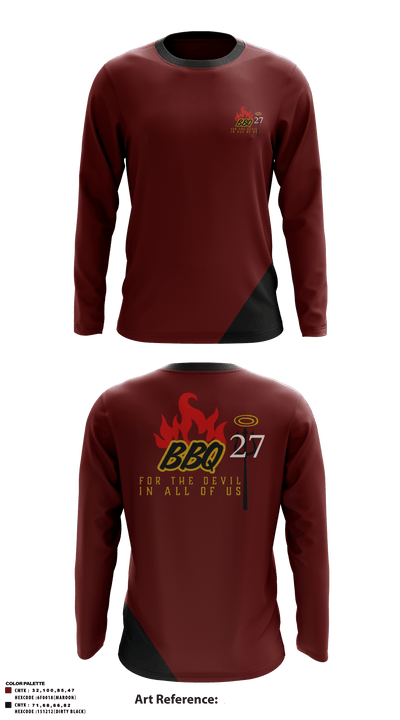 BBQ 27 11740732 Long Sleeve Performance Shirt - 1