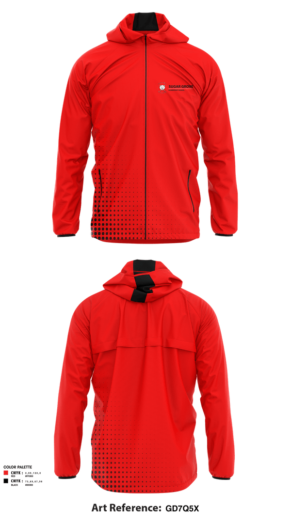 Windbreaker, Sugar Grove Elementary School, Spirit Store, Teamtime, Team time, sublimation, custom sports apparel, team uniforms, spirit wear, spiritwear, sports uniforms, custom shirts, team store, custom team store, fundraiser sports, apparel fundraiser