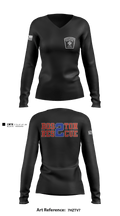Boston Fire Department 86583184 Women's Long Sleeve V-neck Shirt - 1