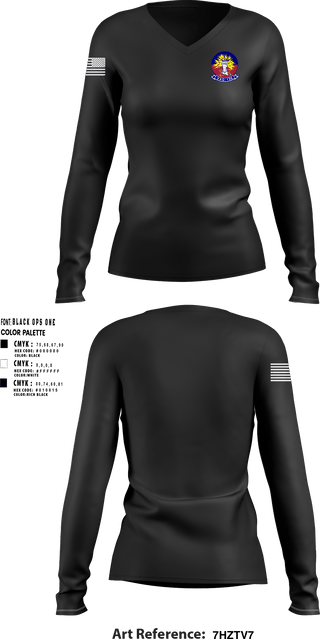 Women's Long Sleeve Vneck Shirt, VAQ-136, Navy, Teamtime, Team time, sublimation, custom sports apparel, team uniforms, spirit wear, spiritwear, sports uniforms, custom shirts, team store, custom team store, fundraiser sports, apparel fundraiser
