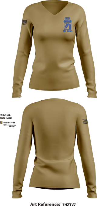 Women's Long Sleeve Vneck Shirt, , Army, Teamtime, Team time, sublimation, custom sports apparel, team uniforms, spirit wear, spiritwear, sports uniforms, custom shirts, team store, custom team store, fundraiser sports, apparel fundraiser