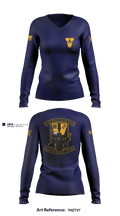 UVA NROTC 47368878 Women's Long Sleeve V-neck Shirt - 1