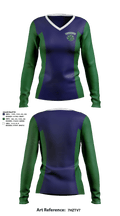 Woodgrove High School Cheer 34259448 Women's Long Sleeve V-neck Shirt - 1