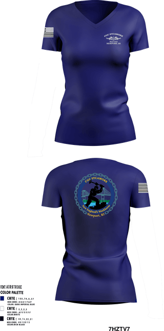 Women's Short Sleeve Vneck Shirt, , Coast Guard, Teamtime, Team time, sublimation, custom sports apparel, team uniforms, spirit wear, spiritwear, sports uniforms, custom shirts, team store, custom team store, fundraiser sports, apparel fundraiser