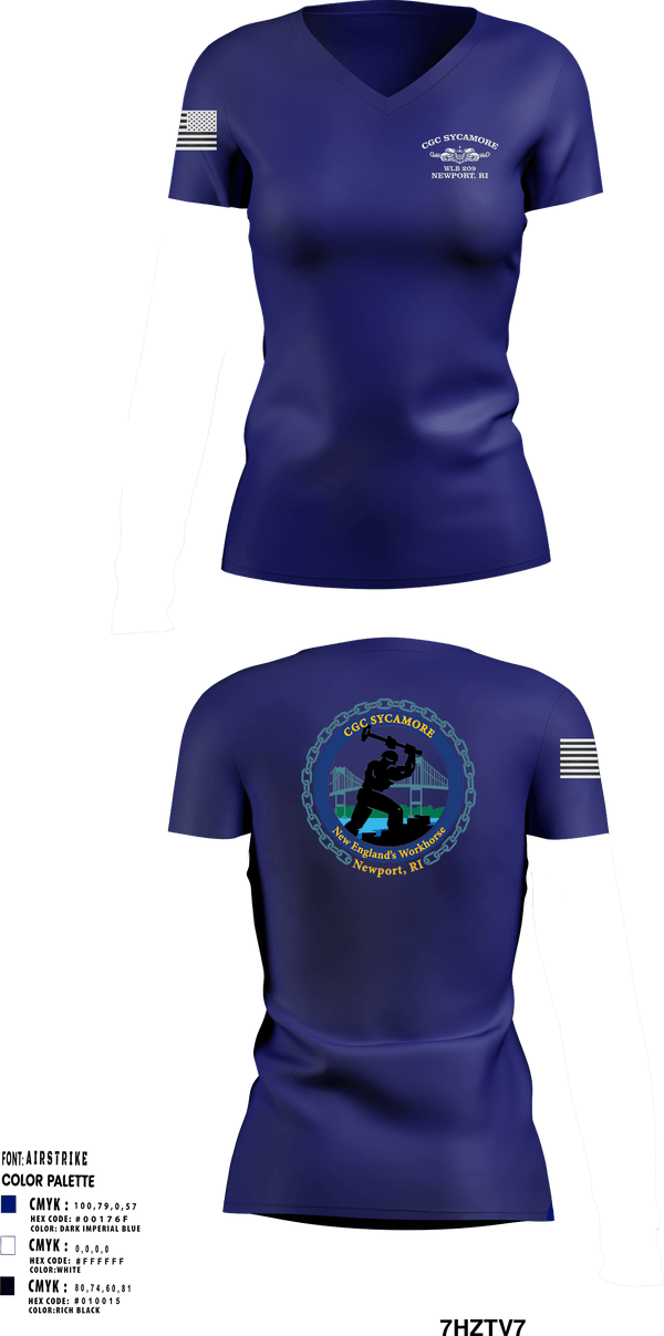 Women's Short Sleeve Vneck Shirt, , Coast Guard, Teamtime, Team time, sublimation, custom sports apparel, team uniforms, spirit wear, spiritwear, sports uniforms, custom shirts, team store, custom team store, fundraiser sports, apparel fundraiser