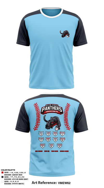 Glen Rock Panthers 12U 83720061 Short Sleeve Performance Shirt - 2