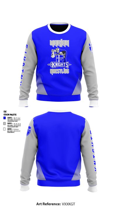 Marian High School Wrestling 1916456 Crew Neck Sweatshirt - 42