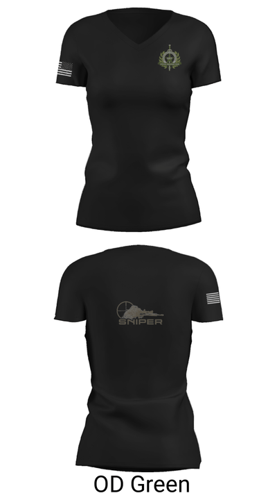 Sniper 66668085 Women's Short Sleeve V-neck Shirt - 22