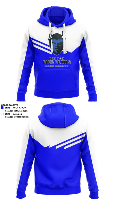 Tipton Middle School Cross Country 80012614 Hoodie - 2