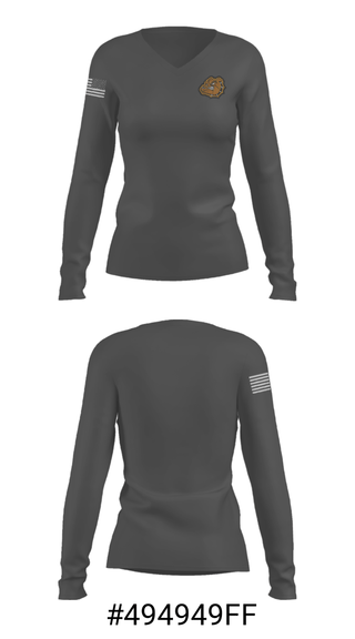 Women's Long Sleeve Vneck Shirt, Mcgregor High School Dance, Spirit Store, Teamtime, Team time, sublimation, custom sports apparel, team uniforms, spirit wear, spiritwear, sports uniforms, custom shirts, team store, custom team store, fundraiser sports, apparel fundraiser