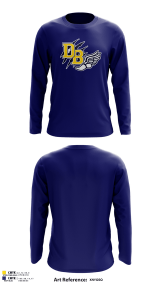 Long Sleeve Performance Shirt, David Brearley High School Track, Track & Field, Teamtime, Team time, sublimation, custom sports apparel, team uniforms, spirit wear, spiritwear, sports uniforms, custom shirts, team store, custom team store, fundraiser sports, apparel fundraiser
