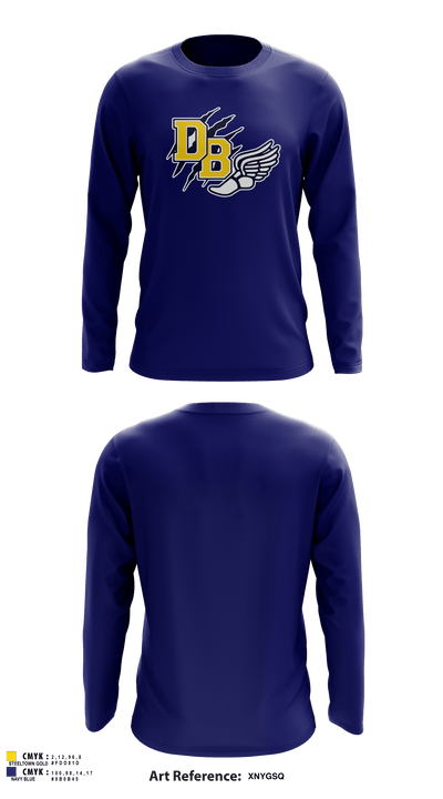 David Brearley High School Track 63405109 Long Sleeve Performance Shirt - 2