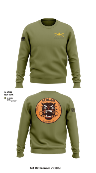 Crew Neck Sweatshirt, HHC 1-635TH AR, National Guard, Teamtime, Team time, sublimation, custom sports apparel, team uniforms, spirit wear, spiritwear, sports uniforms, custom shirts, team store, custom team store, fundraiser sports, apparel fundraiser