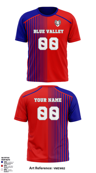 Short Sleeve Performance Shirt, Blue Valley High School Volleyball, Men's Volleyball, Teamtime, Team time, sublimation, custom sports apparel, team uniforms, spirit wear, spiritwear, sports uniforms, custom shirts, team store, custom team store, fundraiser sports, apparel fundraiser