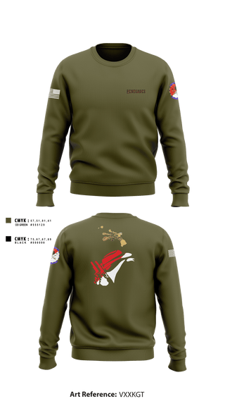 Crew Neck Sweatshirt, 2-6 Cav Alpha troop Renegades, Army, Teamtime, Team time, sublimation, custom sports apparel, team uniforms, spirit wear, spiritwear, sports uniforms, custom shirts, team store, custom team store, fundraiser sports, apparel fundraiser