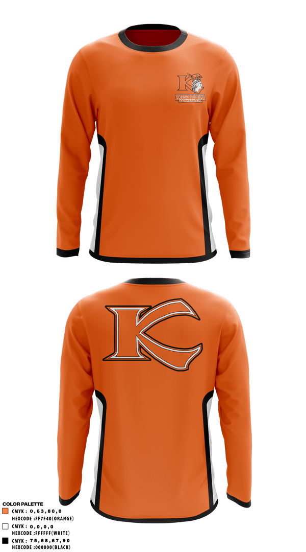 Long Sleeve Performance Shirt, Keshequa High School Basketball, Men's Basketball, Teamtime, Team time, sublimation, custom sports apparel, team uniforms, spirit wear, spiritwear, sports uniforms, custom shirts, team store, custom team store, fundraiser sports, apparel fundraiser