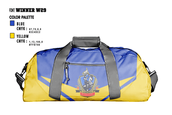 Duffle Bag, St Joan Of Arc Catholic School, Spirit Store, Teamtime, Team time, sublimation, custom sports apparel, team uniforms, spirit wear, spiritwear, sports uniforms, custom shirts, team store, custom team store, fundraiser sports, apparel fundraiser