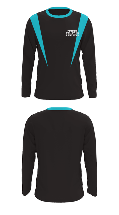 Pioneer Valley HS Panthers 49239487 Long Sleeve Performance Shirt - 31