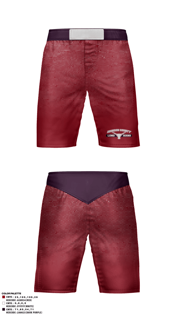 Fight Shorts, JOHNSON COUNTY LONGHORNSPOLICE, Wrestling, Teamtime, Team time, sublimation, custom sports apparel, team uniforms, spirit wear, spiritwear, sports uniforms, custom shirts, team store, custom team store, fundraiser sports, apparel fundraiser