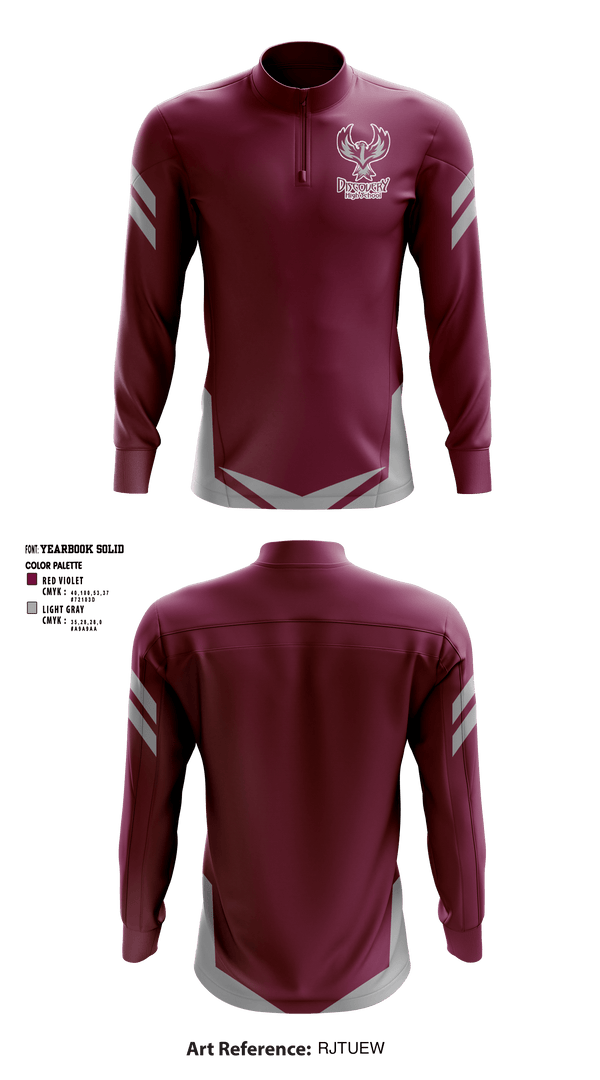 Quarter Zip Jacket, Discovery High School, Spirit Store, Teamtime, Team time, sublimation, custom sports apparel, team uniforms, spirit wear, spiritwear, sports uniforms, custom shirts, team store, custom team store, fundraiser sports, apparel fundraiser