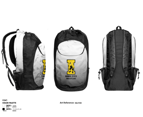 Gear Bag, Hawk eyes, Wrestling, Teamtime, Team time, sublimation, custom sports apparel, team uniforms, spirit wear, spiritwear, sports uniforms, custom shirts, team store, custom team store, fundraiser sports, apparel fundraiser