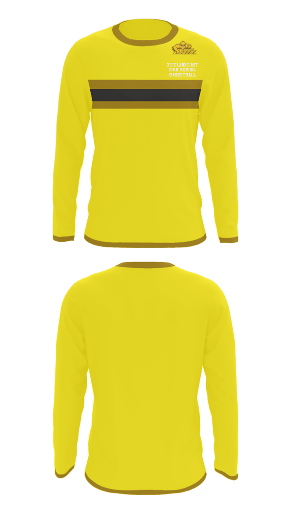Long Sleeve Performance Shirt, Zeeland East High School Basketball, Men's Basketball, Teamtime, Team time, sublimation, custom sports apparel, team uniforms, spirit wear, spiritwear, sports uniforms, custom shirts, team store, custom team store, fundraiser sports, apparel fundraiser