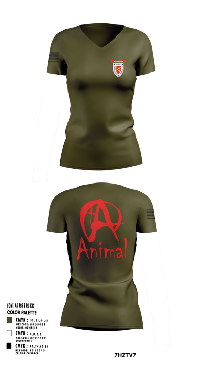 1/7 46871657 Women's Short Sleeve V-neck Shirt - 1