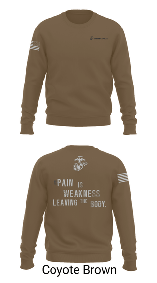 Crew Neck Sweatshirt, , Marines, Teamtime, Team time, sublimation, custom sports apparel, team uniforms, spirit wear, spiritwear, sports uniforms, custom shirts, team store, custom team store, fundraiser sports, apparel fundraiser