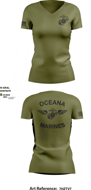 Women's Short Sleeve Vneck Shirt, , Marines, Teamtime, Team time, sublimation, custom sports apparel, team uniforms, spirit wear, spiritwear, sports uniforms, custom shirts, team store, custom team store, fundraiser sports, apparel fundraiser