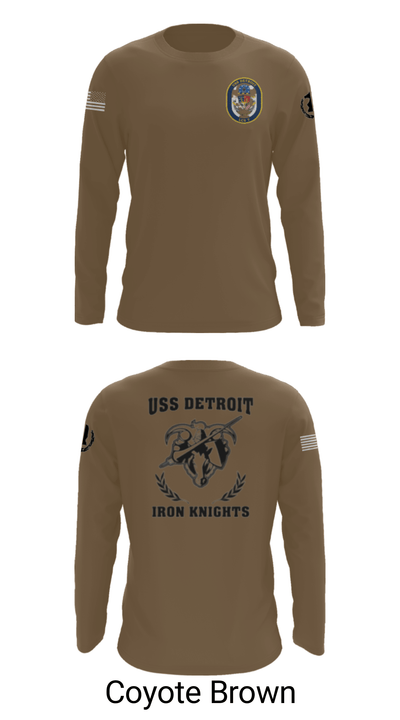 USS Detroit 43379409 Long Sleeve Performance Shirt - 14