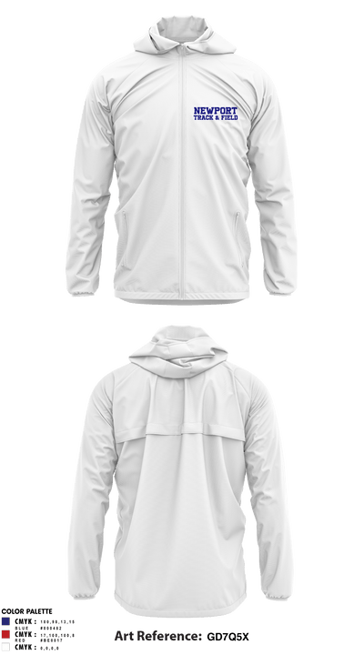 Newport High School Track & Field 49757231 Windbreaker - 3