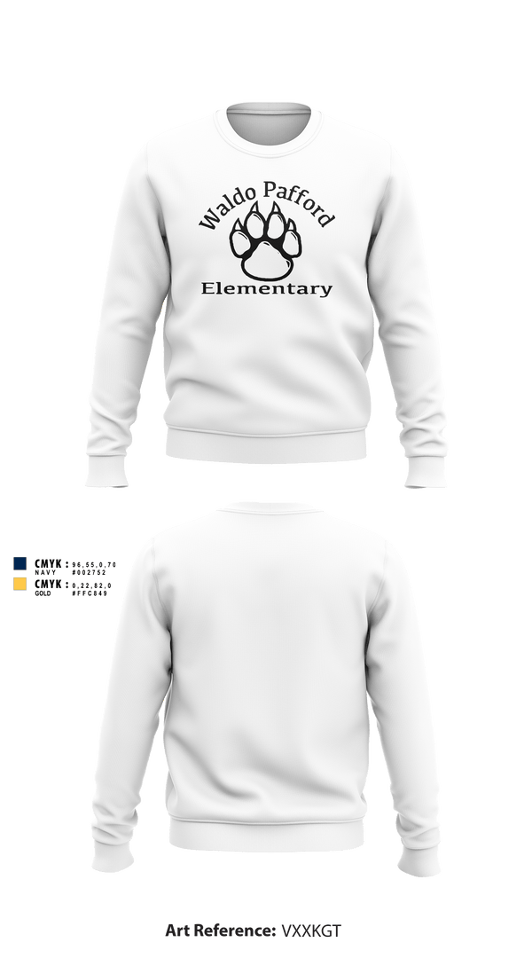 Crew Neck Sweatshirt, Waldo Pafford Elementary, Spirit Store, Teamtime, Team time, sublimation, custom sports apparel, team uniforms, spirit wear, spiritwear, sports uniforms, custom shirts, team store, custom team store, fundraiser sports, apparel fundraiser