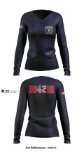 Boston Fire Department Engine-42 59280094 Women's Long Sleeve V-neck Shirt - 4