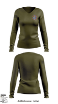 1st Battalion 4th Marines 72684800 Women's Long Sleeve V-neck Shirt - 1