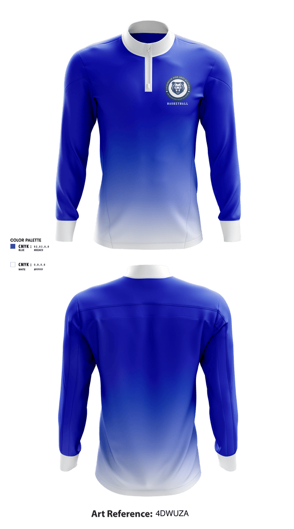 Quarter Zip Jacket, Dickinson Intermediate Fine Arts Academy Basketball, Men's Basketball, Teamtime, Team time, sublimation, custom sports apparel, team uniforms, spirit wear, spiritwear, sports uniforms, custom shirts, team store, custom team store, fundraiser sports, apparel fundraiser