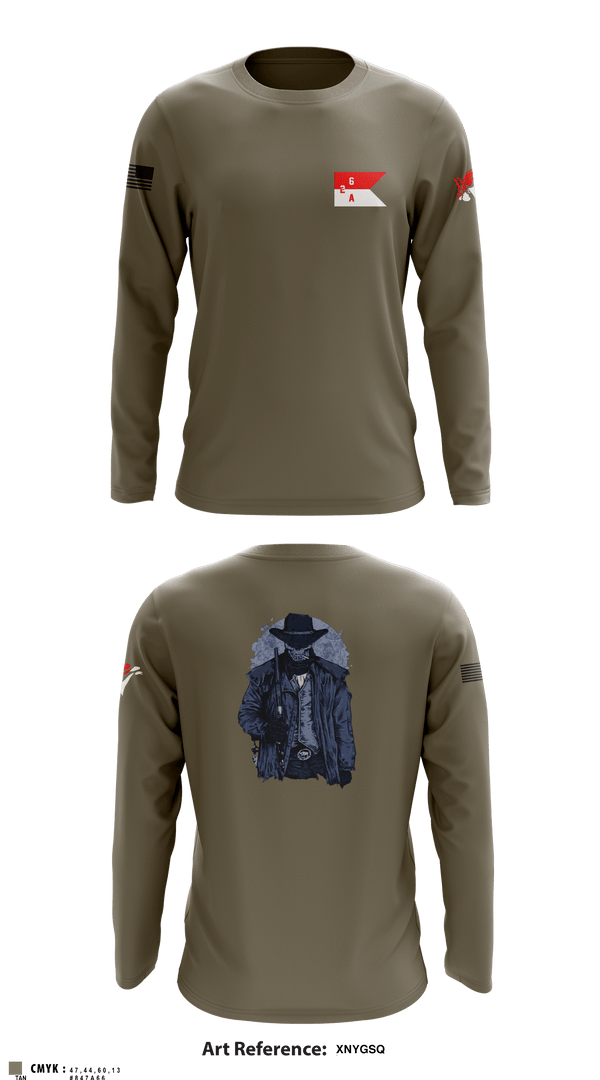 Long Sleeve Performance Shirt, 2-6 Cav A Trp, Army, Teamtime, Team time, sublimation, custom sports apparel, team uniforms, spirit wear, spiritwear, sports uniforms, custom shirts, team store, custom team store, fundraiser sports, apparel fundraiser