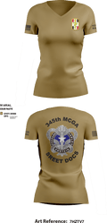 345th MCGA 98196690 Women's Short Sleeve V-neck Shirt - 3