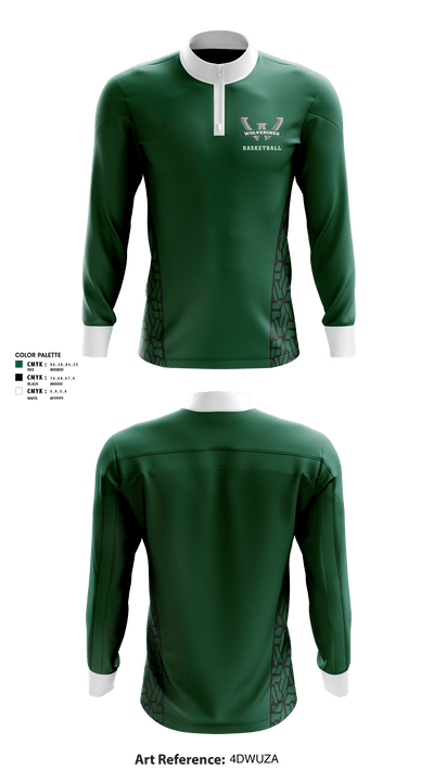 Woodland High School 16515476 Quarter Zip Jacket - 1
