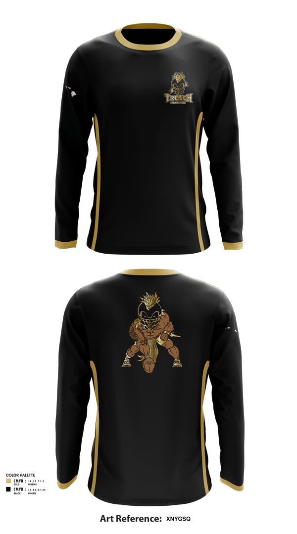 Long Sleeve Performance Shirt, TRENCH WARRIORS, Football, Teamtime, Team time, sublimation, custom sports apparel, team uniforms, spirit wear, spiritwear, sports uniforms, custom shirts, team store, custom team store, fundraiser sports, apparel fundraiser