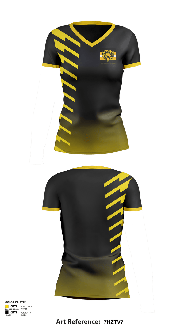 Women's Short Sleeve Vneck Shirt, Leroy High School Basketball, Women's Basketball, Teamtime, Team time, sublimation, custom sports apparel, team uniforms, spirit wear, spiritwear, sports uniforms, custom shirts, team store, custom team store, fundraiser sports, apparel fundraiser
